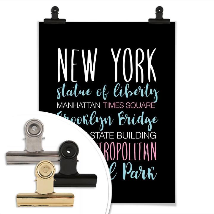 Actual product image Trenddeko New York words (24 x 30 cm)