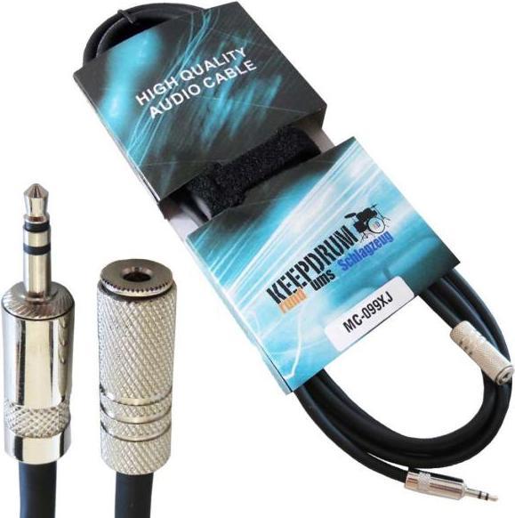 Produktbild keepdrum MC-099XJ 1m Verlängerungskabel 3,5mm 2 Stück (1 m)