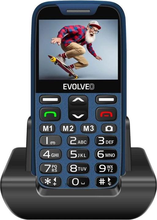 Actual product image Evolveo EasyPhone XR, mobilní telefon pro seniory s nabíjecím stojánkem, modrá (2G)