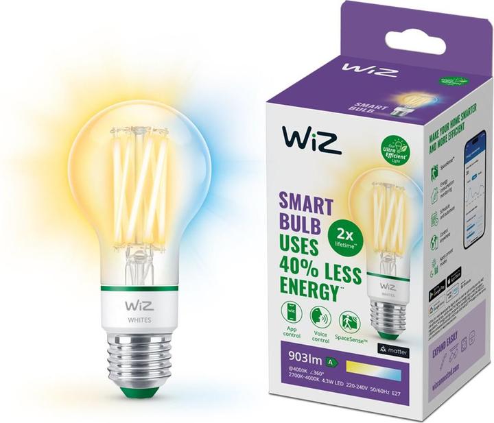 Immagine prodotto WiZ Lampada a filamento (E27, 4.30 W, 903 lm, 1 x, A)