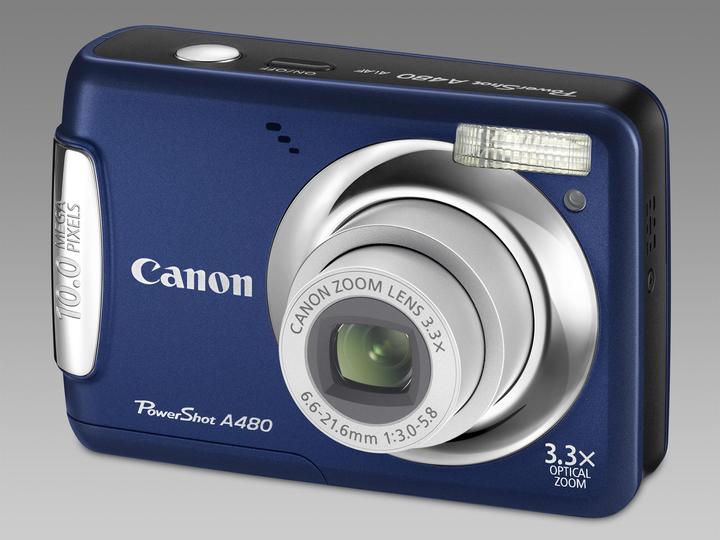 Produktbild Canon PowerShot A480, 10 Mio. Pixel, 3.4x Zoom, blau (0.00 Mpx, 1/2,3'')