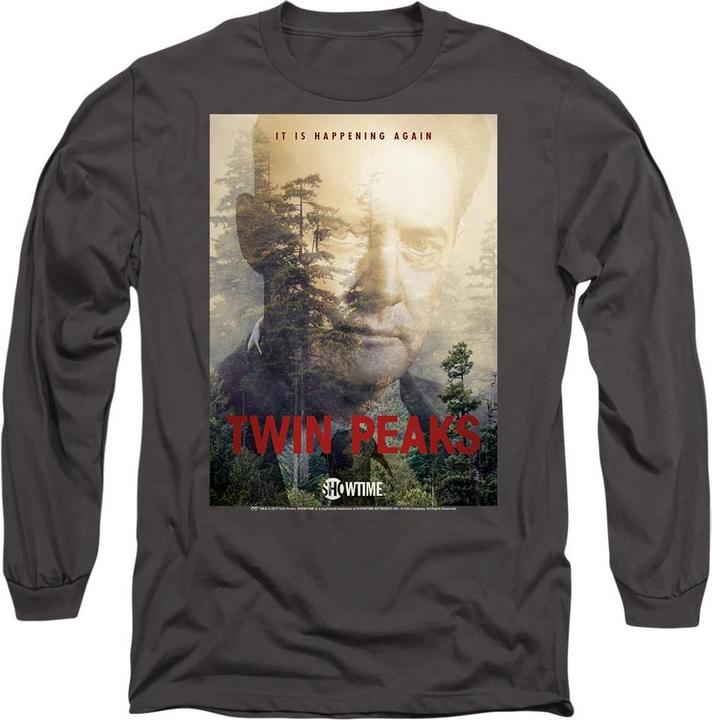 Actual product image Twin Peaks Unisex Adult Dale Cooper Poster T-Shirt (XL)