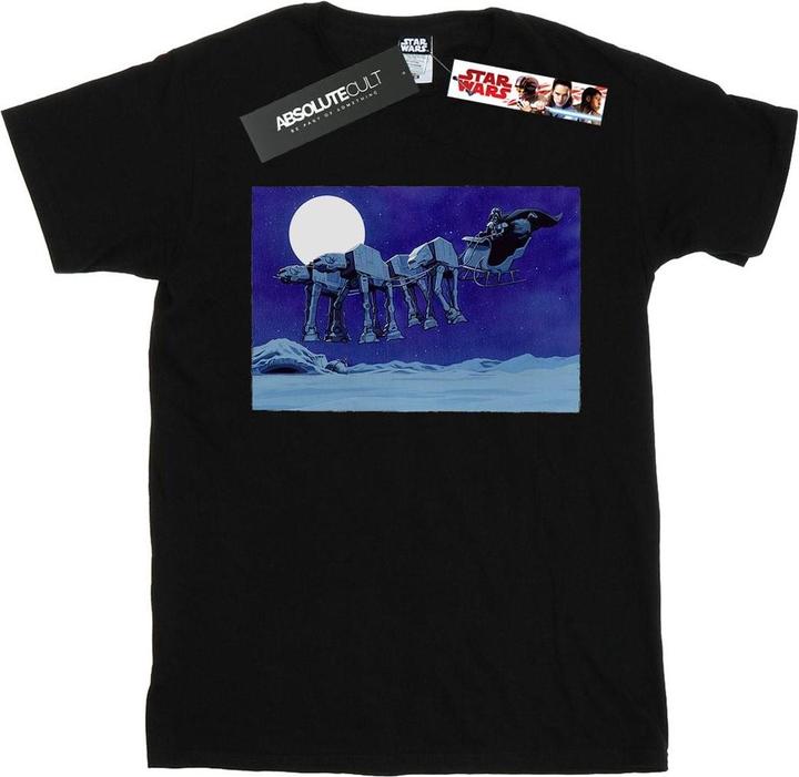 Immagine prodotto Star Wars Christmas AT-AT Sleigh Maglietta Uomo (L)