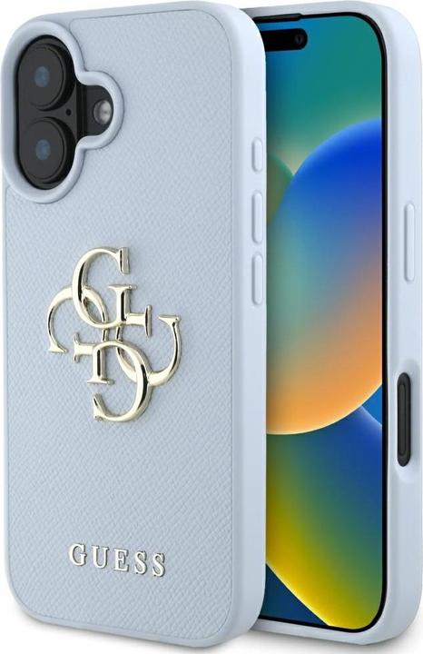 Image du produit Guess Hardcase PU Grained Big 4G and Classic Logo Case for iPhone 16 6,1" Blue (Apple iPhone 16)