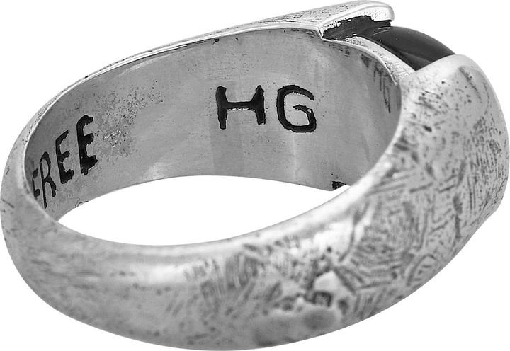 Immagine prodotto Haze & Glory Ring Liberty - Schwarzer Onyx 925 Silber (58, 925 Argento)