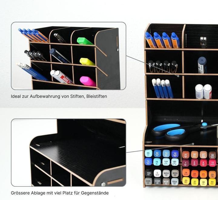 Actual product image Hermex Pen box desk organiser Pen storage Pen desk organiser Office desk pen holder
