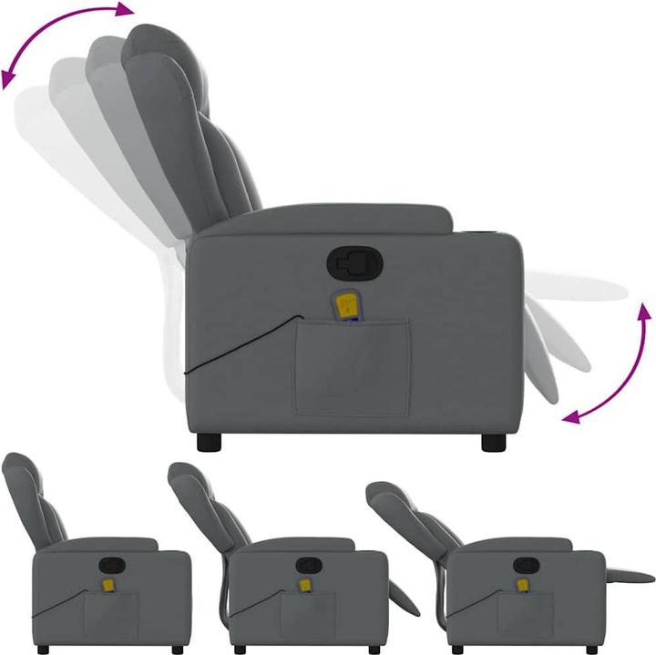 Produktbild VidaXL Massagesessel Grau Kunstleder,Farbe: Grau,Material