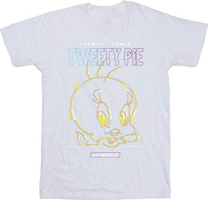 Actual product image Looney Tunes Mens Tweety Glitch T-Shirt (XXL)