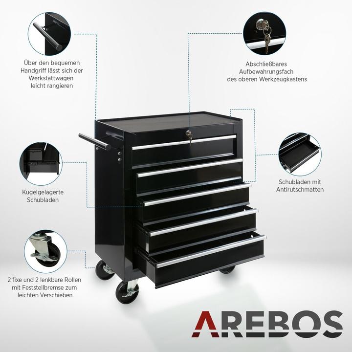 Immagine prodotto Arebos Carrello porta attrezzi (1 x)