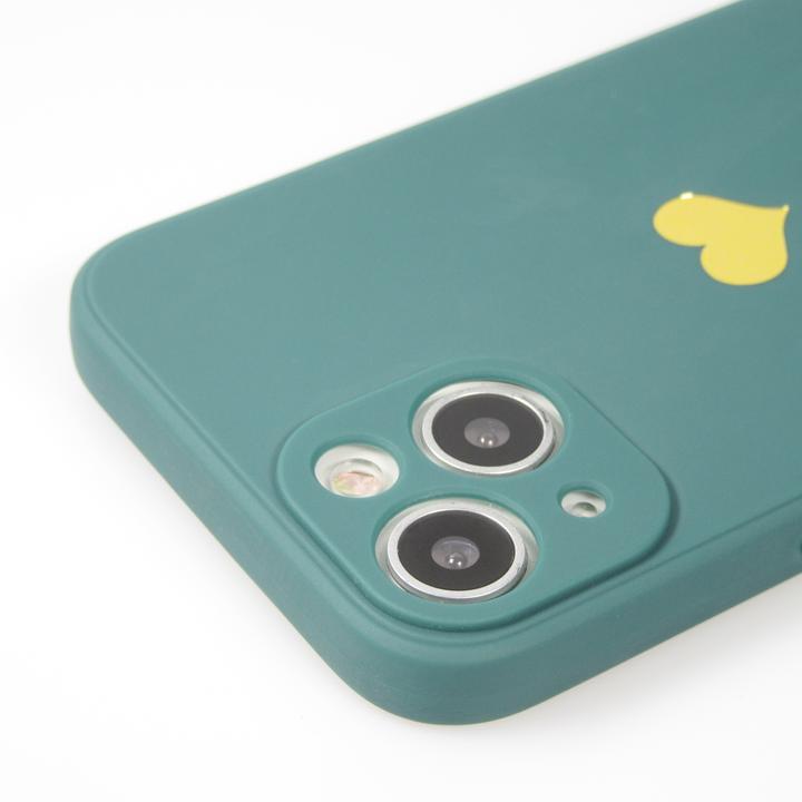 Produktbild PhoneLook Hülle Silikon Mat Herz gold (Apple iPhone 14)