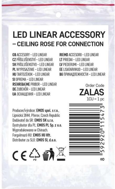 Actual product image Emos Accessories for connecting the power supply of ORTO linear luminaires