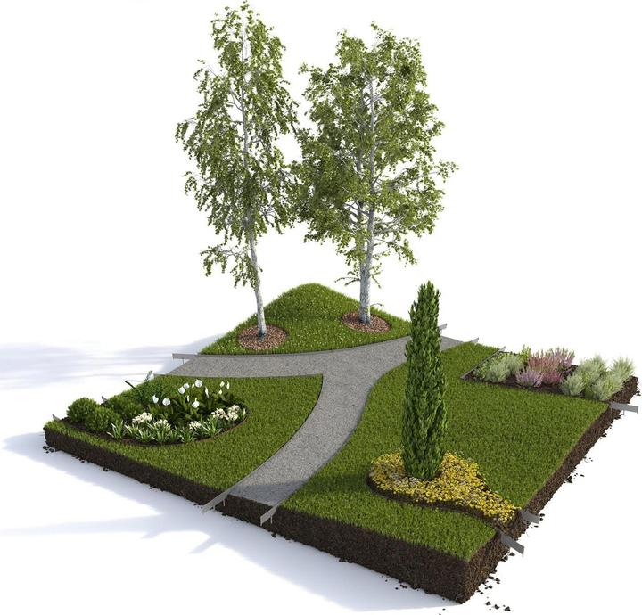 Actual product image Colibri Lawn edging anthracite, 100 x 10 cm x 1.5 mm, set of 10 (100 cm)