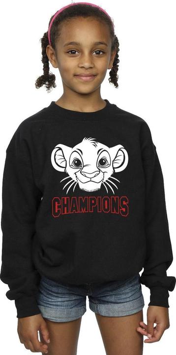 Actual product image Disney Girls The Lion King Simba Face Champion Sweatshirt (140, 146)