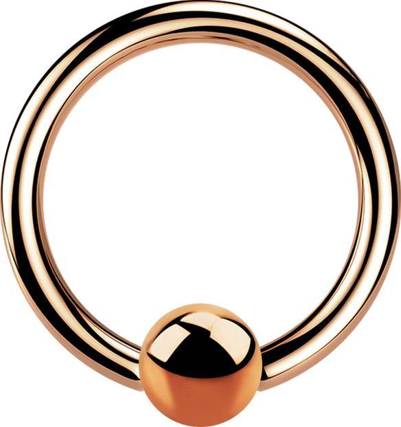 Immagine prodotto Star Piercing Anello con chiusura a microsfera in oro rosa (Acciaio chirurgico 316L, senza ottone)
