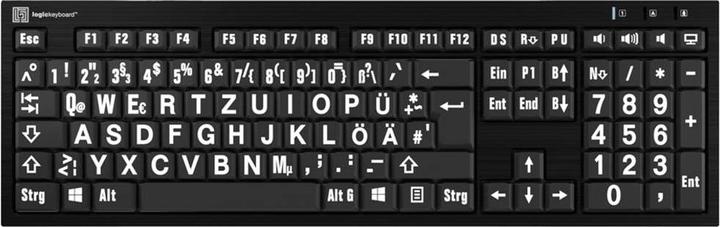 Produktbild Logickeyboard XL Print PC Slim Line NERO (DE, Kabelgebunden)