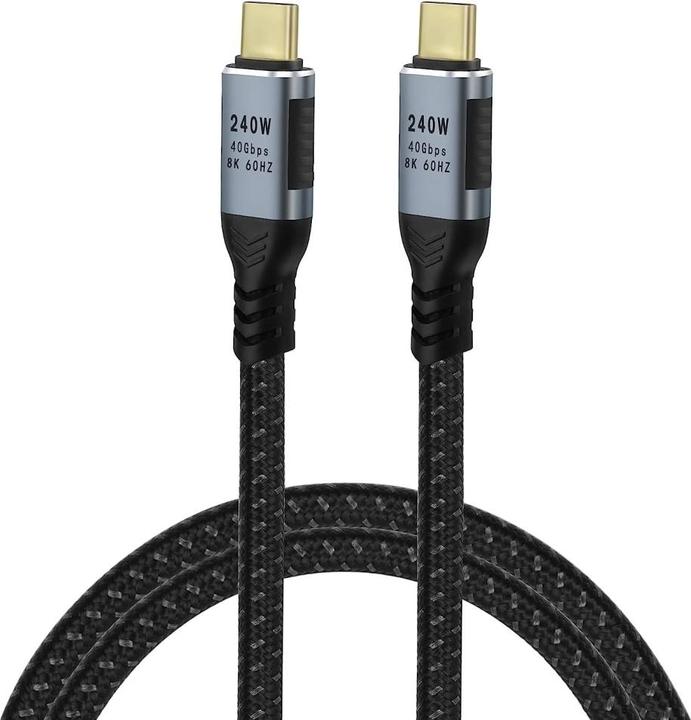PowerGuard USB-C cable USB4 Gen3x2 240W 50cm Data & Charge (0.50 m, USB 4.0)