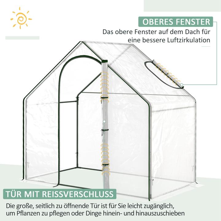 Image du produit Outsunny Serre en film plastique avec fenêtre supérieure