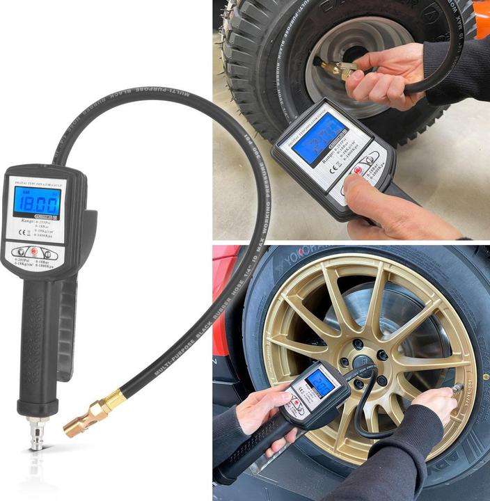 Immagine prodotto Stahlwerk Pistola digitale per gonfiaggio pneumatici ad aria compressa DRP-18 ST Campo di misura 0-18 bar