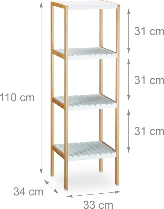 Productafbeelding Relaxdays Bamboe plank (33 x 34 x 110 cm)