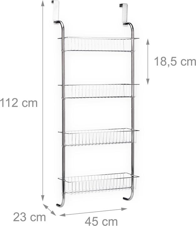 Immagine prodotto Relaxdays Scaffale a sospensione (23 x 45 x 112 cm)