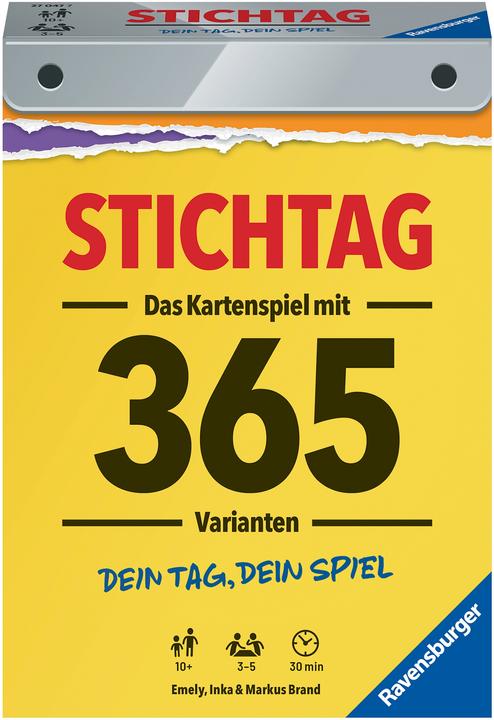 Produktbild Ravensburger RAV27047 - Stichtag Dein Tag - Dein Spiel, 3 bis 5 Spieler ab 12 Jahren (DE-Ausgabe) (Deutsch)