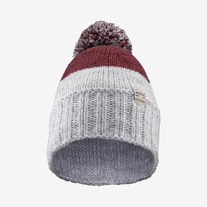 Image du produit Wedze Bonnet de ski adulte Made in France - Grand Nord bordeaux/gris (Taille unique)