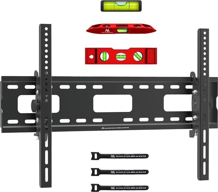 Immagine prodotto Maclean Supporto TV max VESA 600x400 32-90 80kg Regolazione dell'inclinazione +15°-15° MC-421 (Muro, 90", 80 kg)