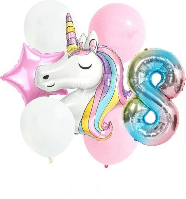 Actual product image Set de ballons - Licorne - 8 (7 x)