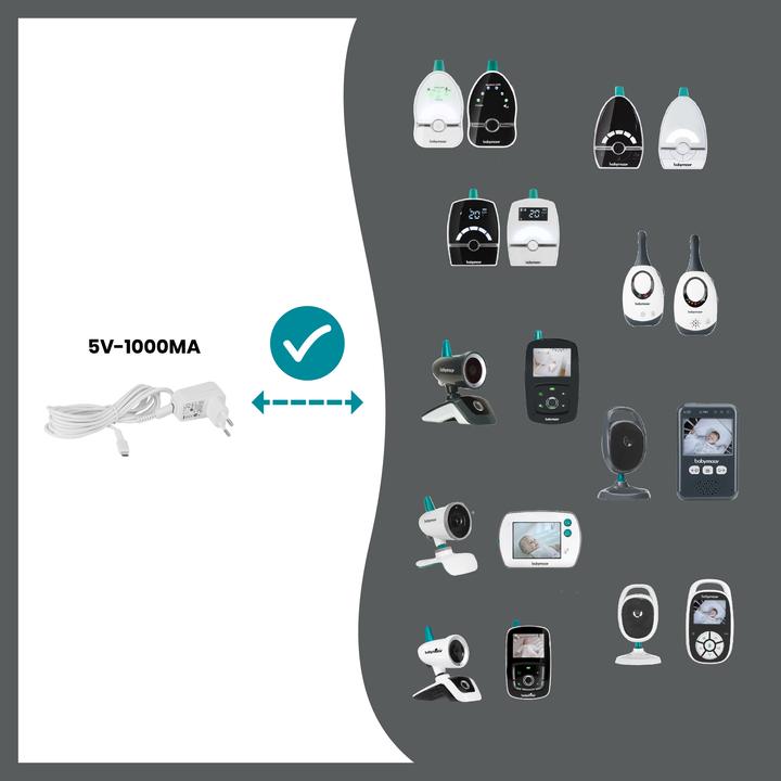 Immagine prodotto Babymoov Adattatore di alimentazione 5V-600mA-Micro USB