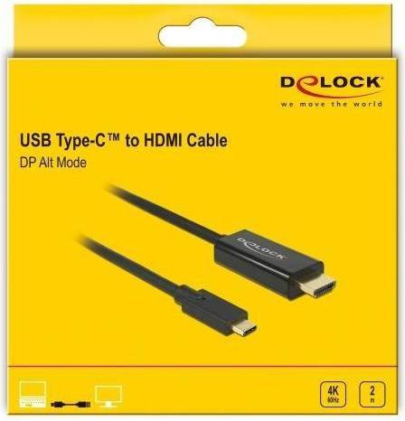 Image du produit Delock Thunderbolt 3| USB Typ C — HDMI (Typ A) (2 m, USB Type C, HDMI)