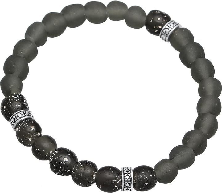 Produktbild Kuzzoi Armband Recycelte Glas Perlen Beads Olive 925 Silber (23 cm, Glas, 925er Sterling Silber, Plastik, No stone)