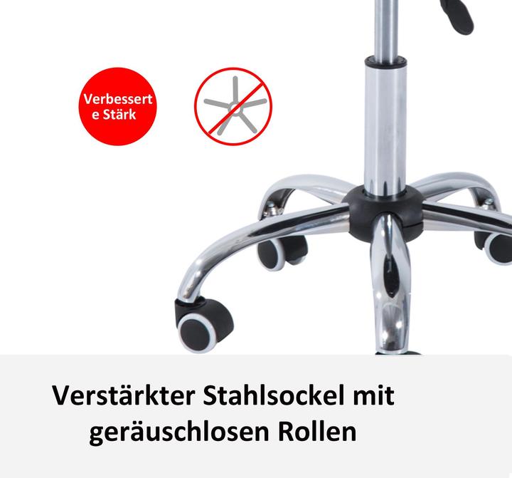 Image du produit Homcom Tabouret à roulettes réglable en hauteur
