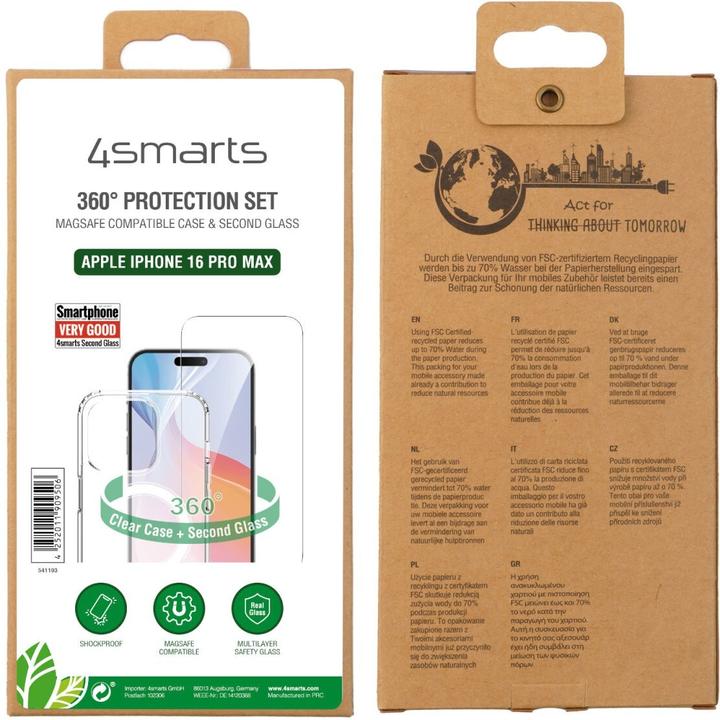 Actual product image 4smarts 360° Premium Protection Set (1 Piece, Apple iPhone 16 Pro Max)