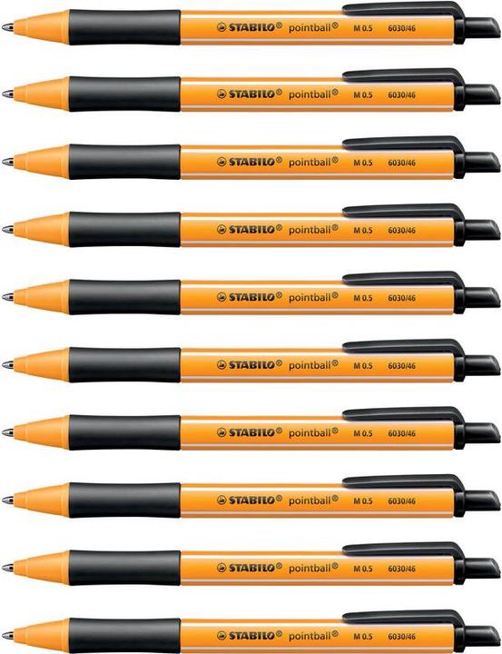 Produktbild STABILO pointball Druck-Kugelschreiber (Schwarz, 1 x)