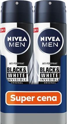 Actual product image NIVEA Antiperspirant spray Menack & White Invisible Original 2 x 150 ml (Spray, 300 ml)