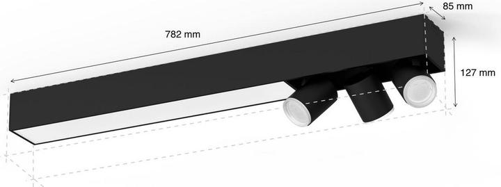 Actual product image Philips Hue Centris Base BT (3650 lm, GU10)