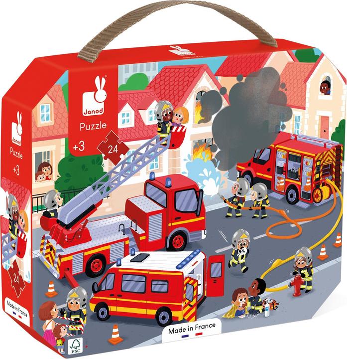 Image du produit Janod Puzzle Pompiers 24pcs (24 pièces)