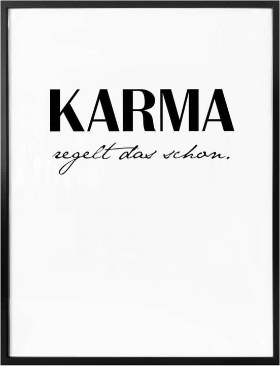 Actual product image Trenddeko Poster Karma regulates it already 24 x 30 cm, paper (24 x 30 cm)