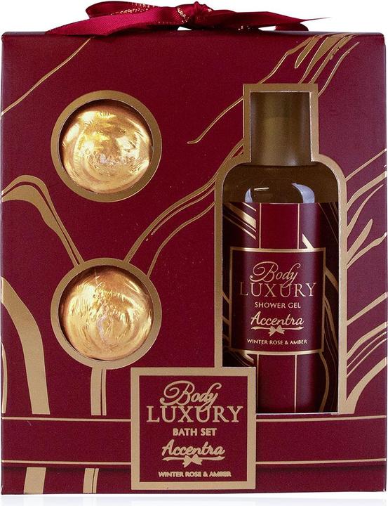 Immagine prodotto Accentra Set regalo BODY LUXURY con bombe da bagno a forma di rosa (Set per la cura dei capelli)