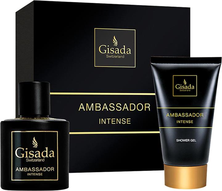Actual product image Gisada Ambassador Intense Gift Set Eau de Parfum 50ml & Shower Gel 100ml Spicy Fresh Men's Fragrance (Fragrance set)