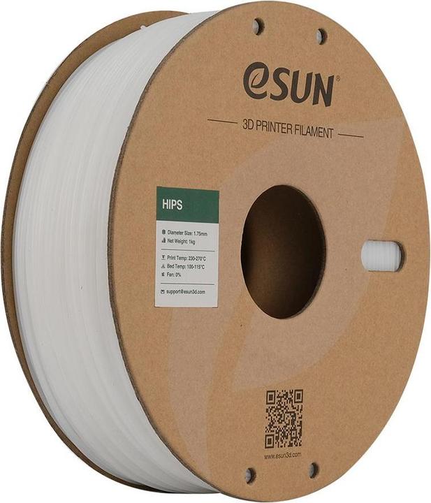 Image du produit eSUN Filament naturel HIPS 1.75mm 1Kg (HIPS, 1.75 mm, 1000 g, Blanc)