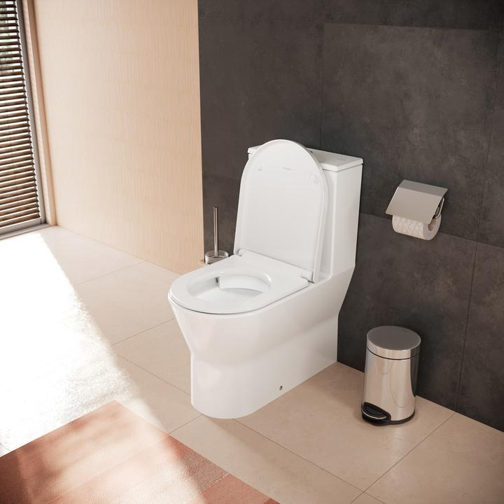 Produktbild hansgrohe EluPura Original S Stand-WC Set, 365x640mm, AquaChannel Flush, inkl. Spülkasten und WC-Si
