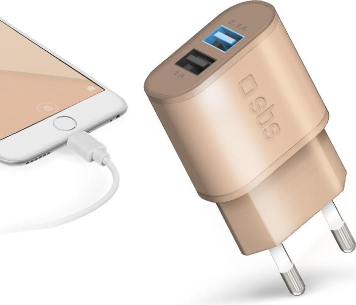 Produktbild SBS Reiseladegerät mit 2100 mAh - Gold Collection (10 W)