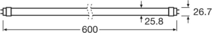 Produktbild Osram LED TUBE T8 EM BIO-LUMILUX 600 mm 6.6W 965 (G13, 6.60 W, 800 lm, 8 x, E)