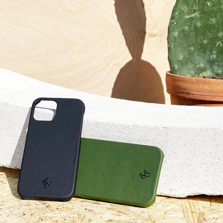 Actual product image Nopaal Coque cuir de cactus vegan vert pampa (Apple iPhone 12 Pro Max)