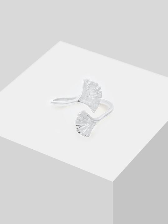 Produktbild Elli Ginkgo Blatt Design Offen Verstellbar (54, 925 Silber)