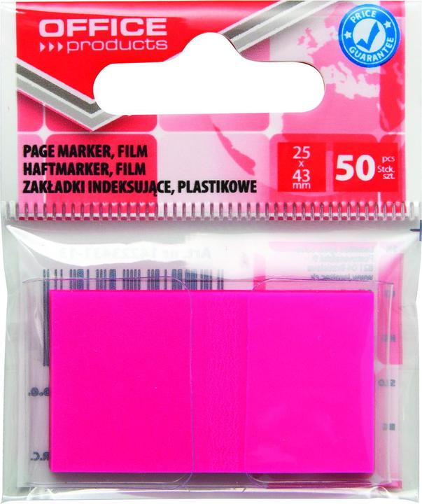 Actual product image Office Products Filing index, pp, 25x43 mm, 50 registers, polybag, pink