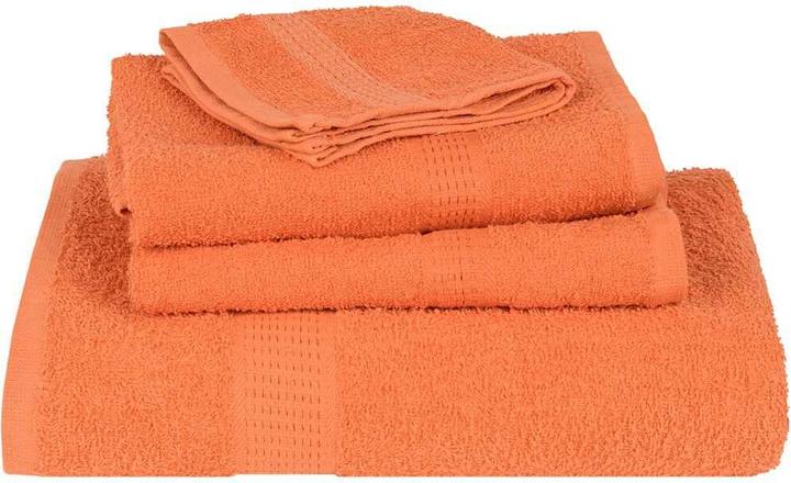 Actual product image VidaXL Soap cloths 4 pcs. Orange 30x30 cm 360 g/m² 100% cotton cloth Towel (30 x 30 cm)