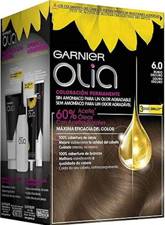 Image du produit Garnier OLIA Coloración Permanente #6,0 Rubio Oscuro 4 pz (6,0 Blond foncé)
