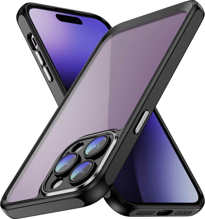 Immagine prodotto Cover-Discount iPhone 15 Pro Max - Custodia con protezione per fotocamera nera (Apple iPhone 15 Pro Max)